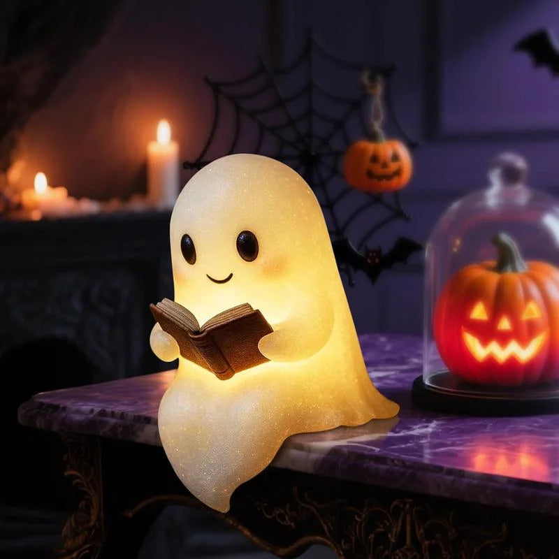 👻Cute Ghost Reading Book Lamp✨