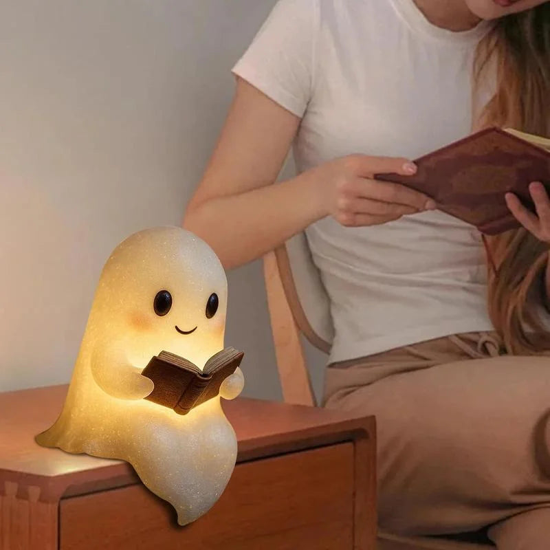 👻Cute Ghost Reading Book Lamp✨