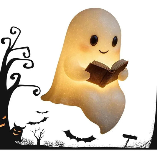 👻Cute Ghost Reading Book Lamp✨